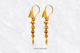 Pratika Gold Hoops with Hangings | Sona Sansaar